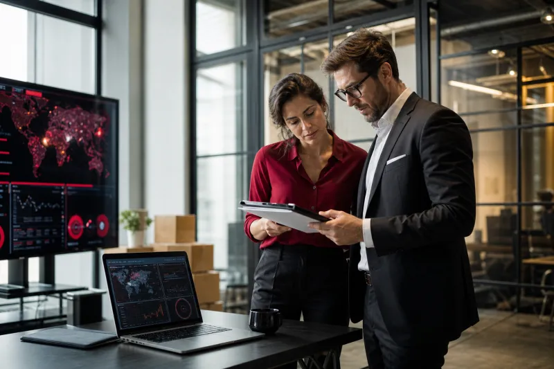 PMI fornitrice e consulente IT analizzano rischi cyber e requisiti NIS2 in ufficio